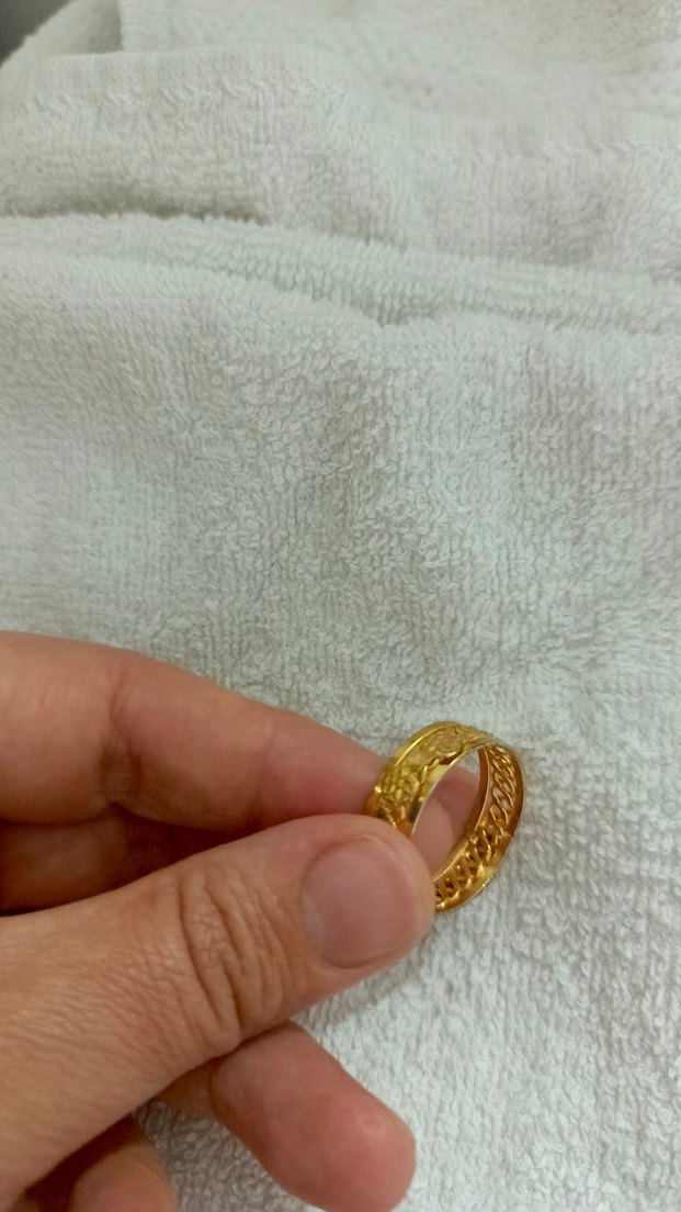 Boncuklu Yılan Desenli Altın Renk Kadın Yüzük - Görsel 5