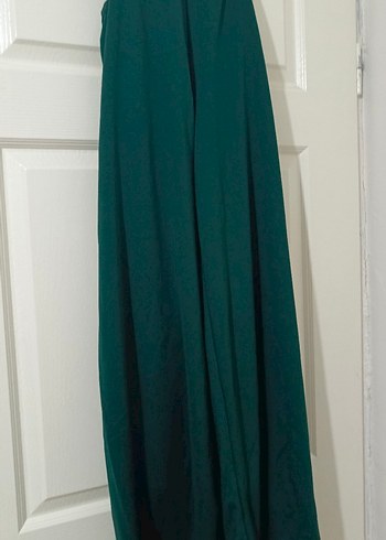 Uzun Kollu Yeşil Salaş Elbise - Görsel 2