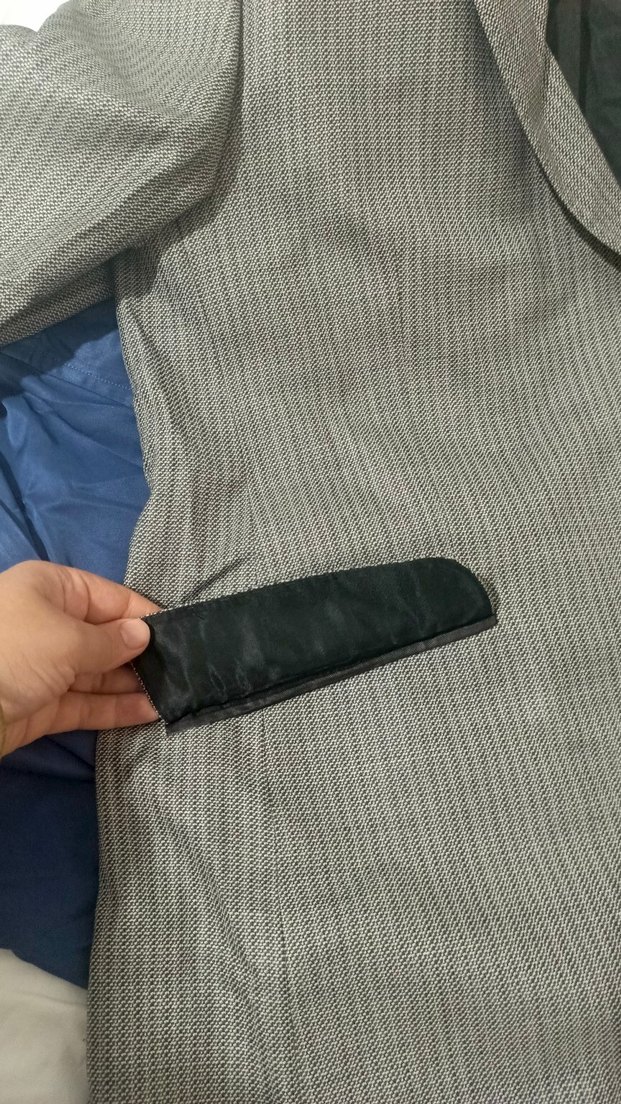 Gri Erkek Regular Fit Düğmeli Takım Elbise - Görsel 3