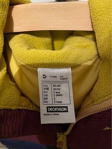 Decathlon Decathlon 3 yaş içi polarlı yelek