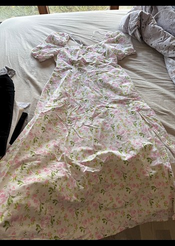 Lcw Pembe çiçekli Bohem Uzun Elbise - Görsel 3