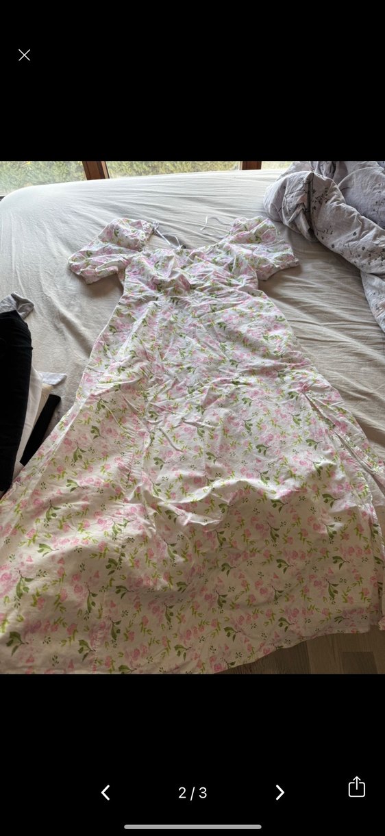 Lcw Pembe çiçekli Bohem Uzun Elbise - Görsel 3