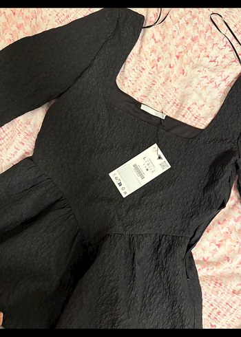 Zara Siyah Mini Kadın Elbise - Görsel 2