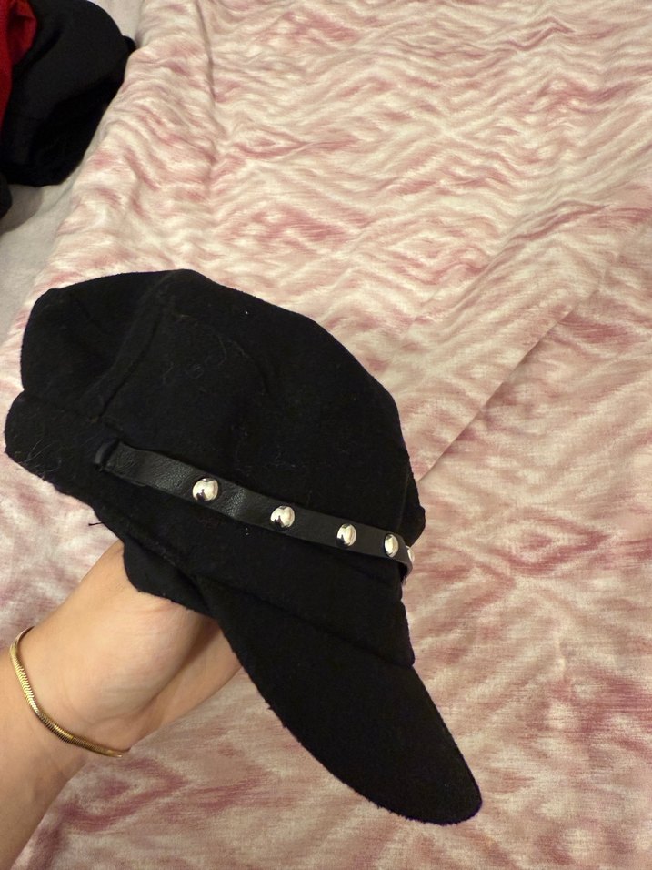 Tokalı Siyah  Kadın Şapka - Görsel 2