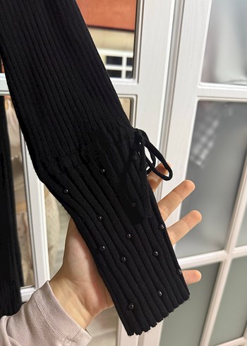 Siyah Triko Uzun Kollu tunik elbise - Görsel 2