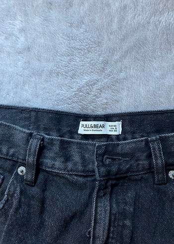 m Beden Siyah Mini Denim Şort