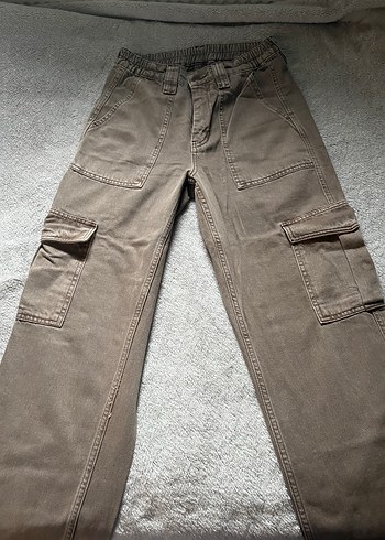 Urban Outfitters Kahve Bol Kesim Kemerli Kot Pantolon