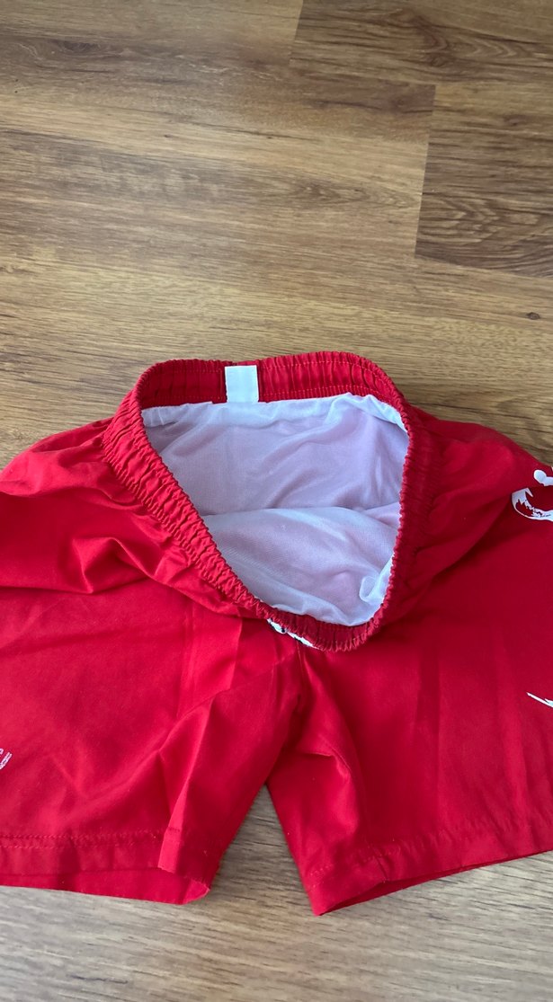 Baskılı Kırmızı Erkek Çocuk Deniz Şortu - Görsel 2