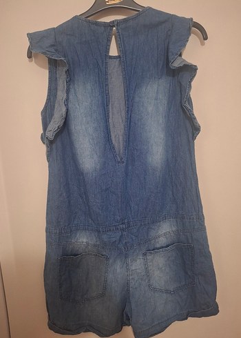 Mango Kadın Lacivert Kısa Denim Tulum