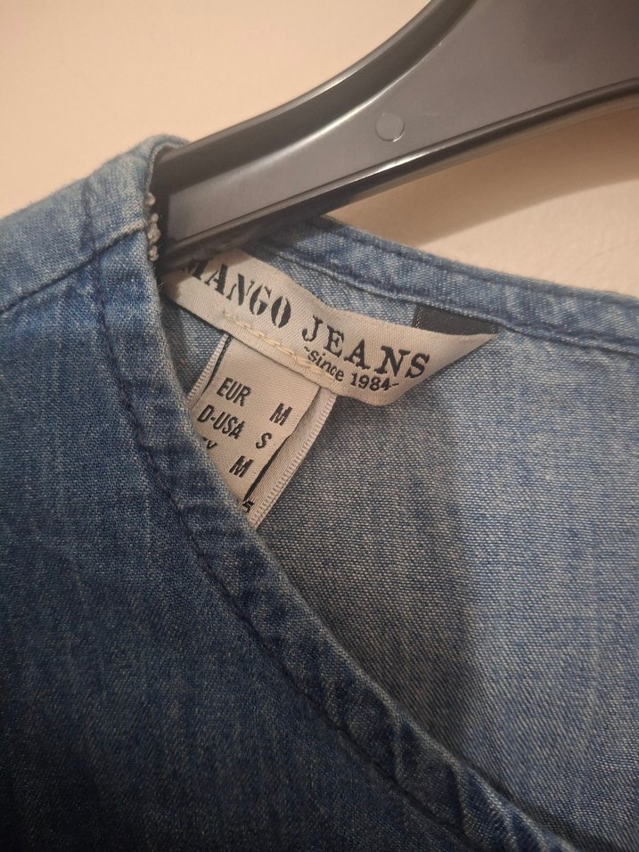 Kadın Lacivert Kısa Denim Tulum - Görsel 3