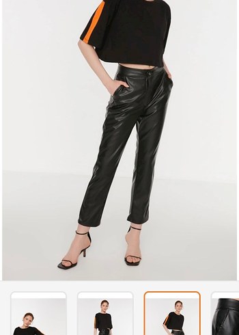 Siyah Deri pantolon 40 - Görsel 3