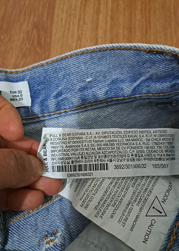 Kadın Mavi Denim Mini Şort - Görsel 4