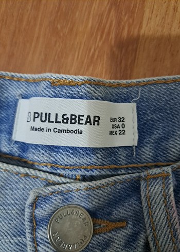 Kadın Mavi Denim Mini Şort - Görsel 3