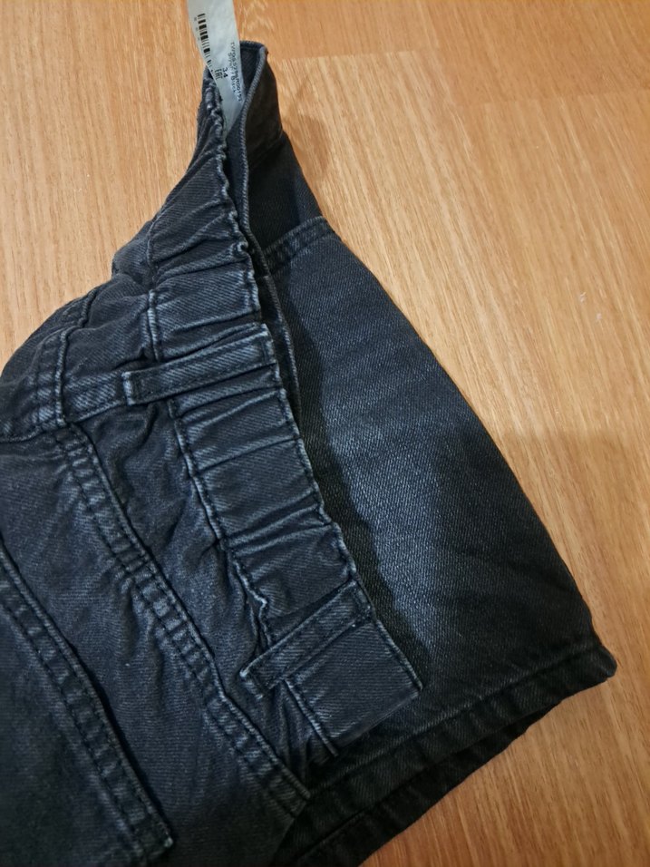Kadın Siyah Mini Denim Şort - Görsel 2
