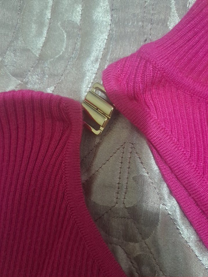 Fuşya Yarım Balıkçı Yaka Crop Top - Görsel 3