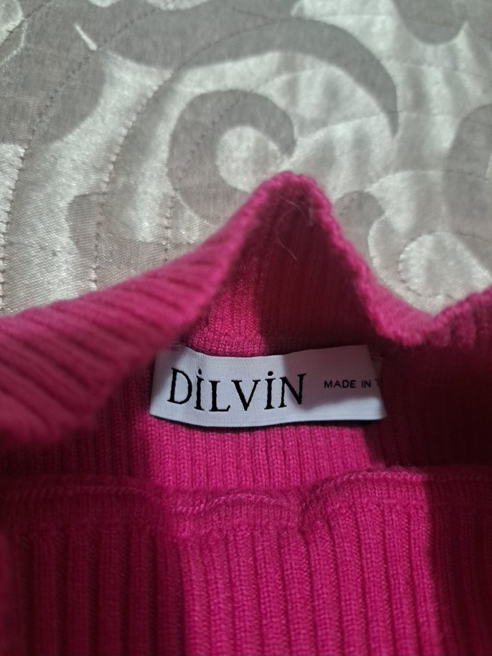 Fuşya Yarım Balıkçı Yaka Crop Top - Görsel 5