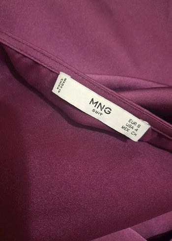 s Beden mor Renk Mango saten elbise 36