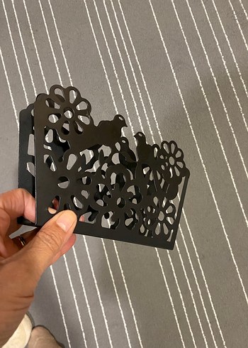 Siyah Dekoratif Kuş Figürlü Mutfak peçetelik - Görsel 7