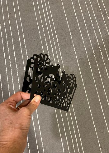 Siyah Dekoratif Kuş Figürlü Mutfak peçetelik - Görsel 5