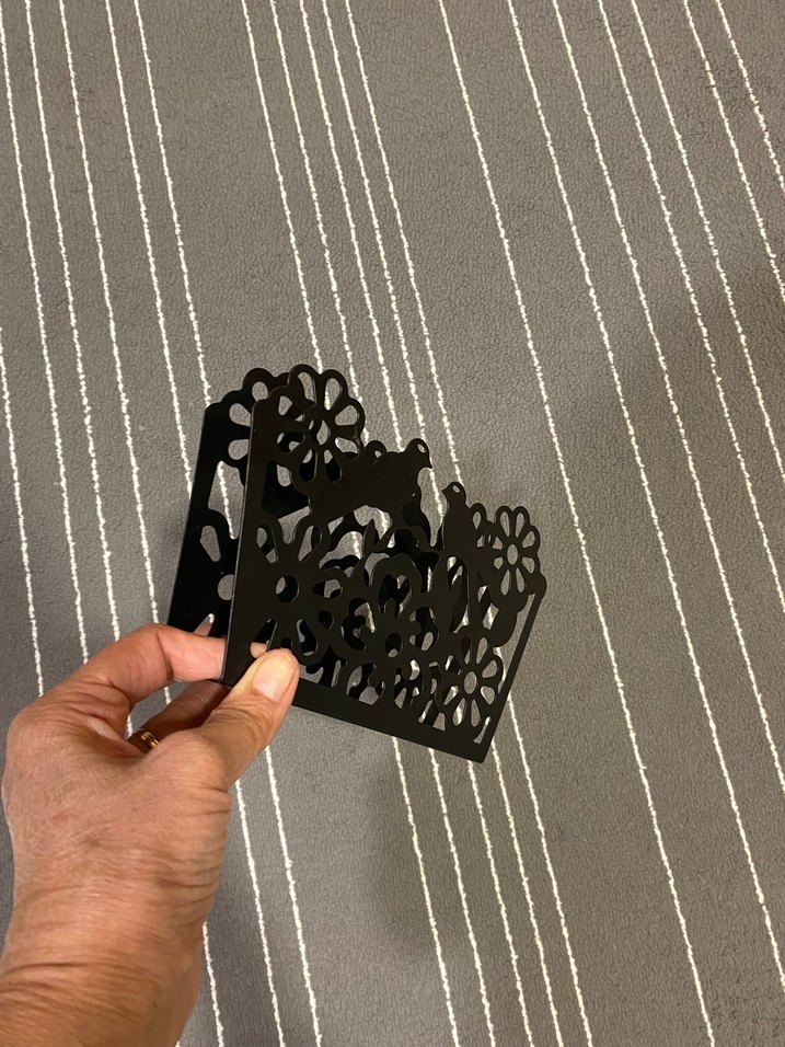 Siyah Dekoratif Kuş Figürlü Mutfak peçetelik - Görsel 5