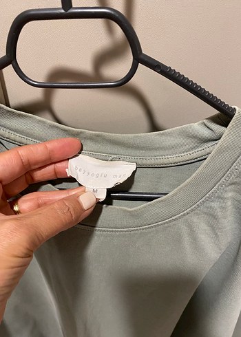 Gri Keten Erkek Tişört - Rahat Kesim - Görsel 2