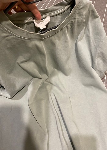 Gri Keten Erkek Tişört - Rahat Kesim - Görsel 5