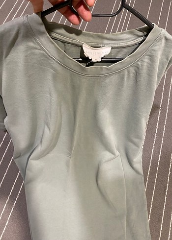 Gri Keten Erkek Tişört - Rahat Kesim - Görsel 3