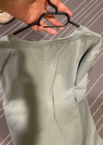 Gri Keten Erkek Tişört - Rahat Kesim - Görsel 4