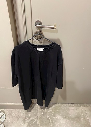 Erkek Siyah Oversize Tişört - Görsel 4