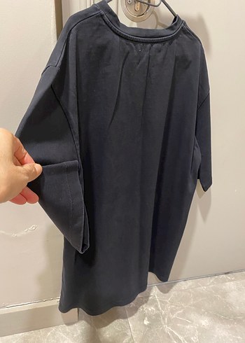 Erkek Siyah Oversize Tişört - Görsel 3