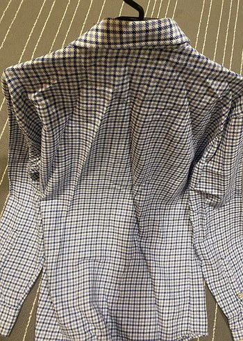 Mavi Kareli Erkek Uzun Kollu Gömlek.Polo - Görsel 4