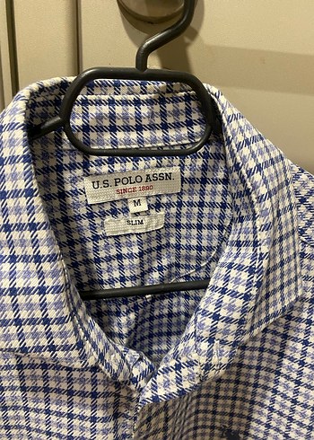 Mavi Kareli Erkek Uzun Kollu Gömlek.Polo - Görsel 2