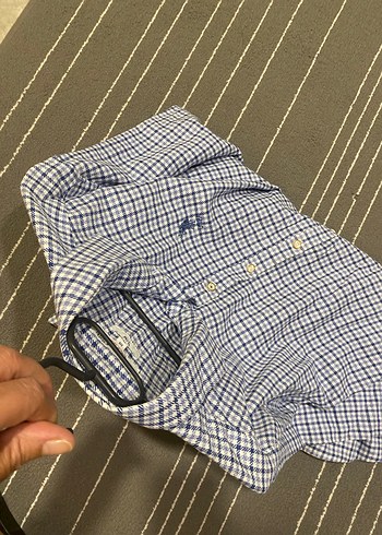 Mavi Kareli Erkek Uzun Kollu Gömlek.Polo - Görsel 3