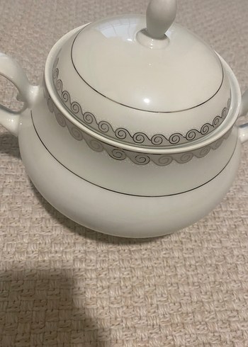Gri Desenli Beyaz Porselen çorbalık.güral porselen - Görsel 3