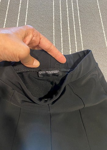 Diğer Kadın Siyah Midi Kumaş Pantolon