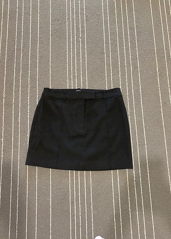 H&M Sik Siyah Mini Etek H M