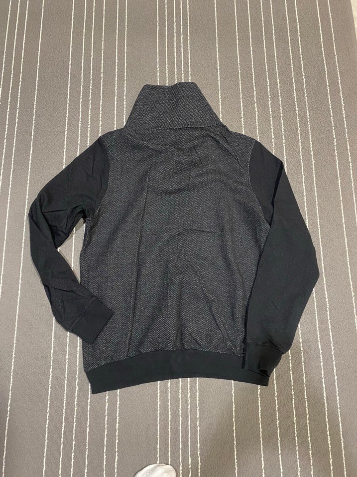 Erkek Gri Boğazlı Triko Sweatshirt - Görsel 4