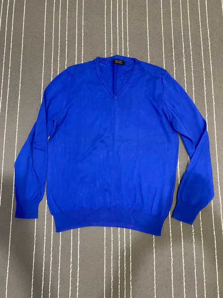 Mavi Erkek V Yaka Triko Kazak - Görsel 2