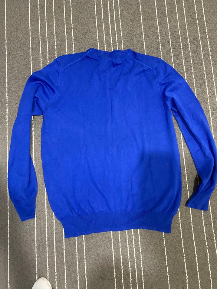 Mavi Erkek V Yaka Triko Kazak - Görsel 3