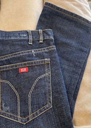 Mavi Rahat Kesim Kadın Denim Pantolon - Görsel 11