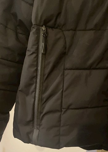 Kadın Siyah Fermuarlı Kış Montu - Görsel 5