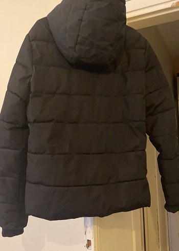 Kadın Siyah Fermuarlı Kış Montu - Görsel 8