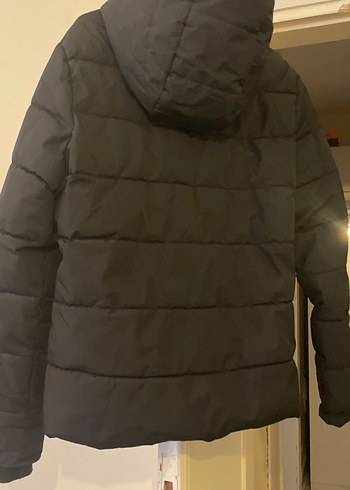 Kadın Siyah Fermuarlı Kış Montu - Görsel 7