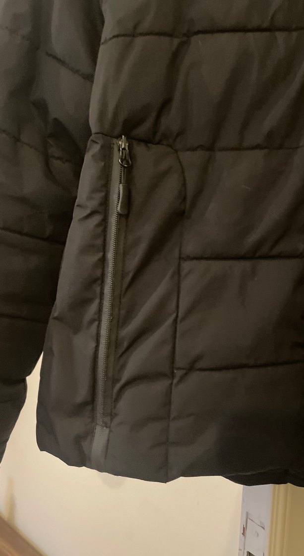 Kadın Siyah Fermuarlı Kış Montu - Görsel 5