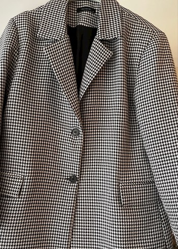 Kazayağı desenli kaban -ceket - Görsel 3