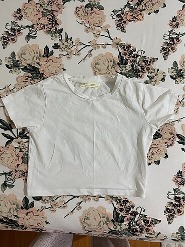 Pull and Bear Pull and bear basic beyaz crop