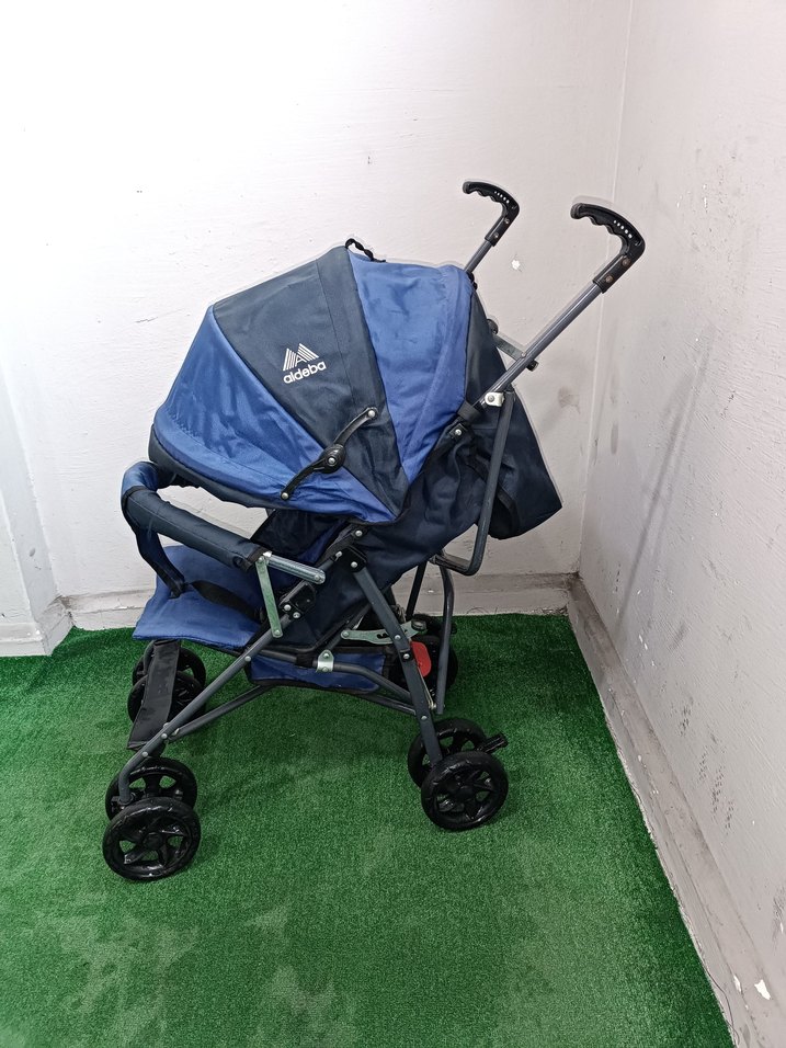 Koyu Mavi Bebek Arabası Temiz Sağlamdır Kargo Var - Görsel 4