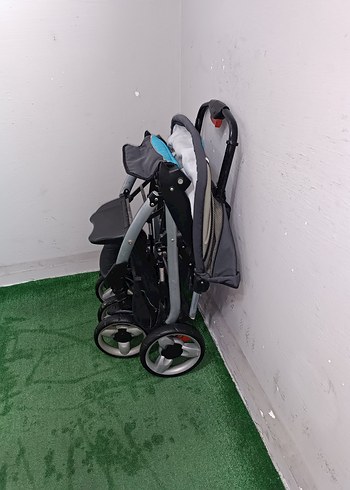 Mavi ve Gri Bebek Arabası Temiz Sağlamdır Kargo Var - Görsel 5