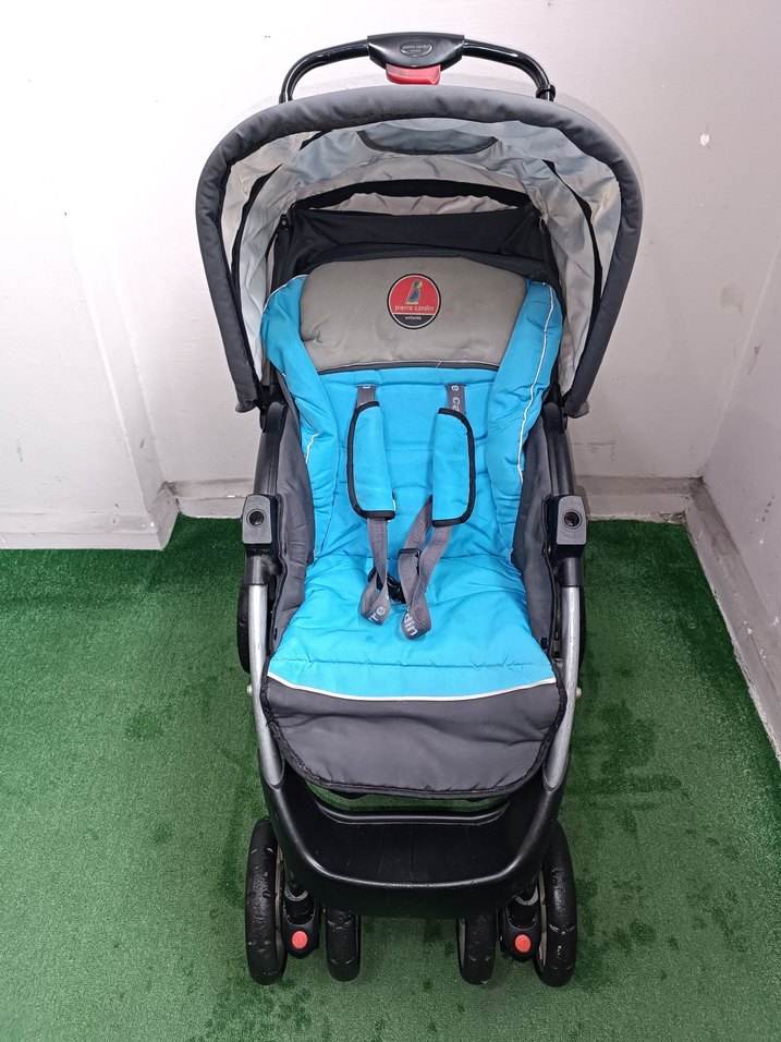 Mavi ve Gri Bebek Arabası Temiz Sağlamdır Kargo Var - Görsel 2