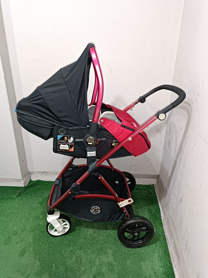 Siyah Bebek Arabası ve Taşıma Koltuğu Temiz Sağlamdır Kargo Var - Görsel 5